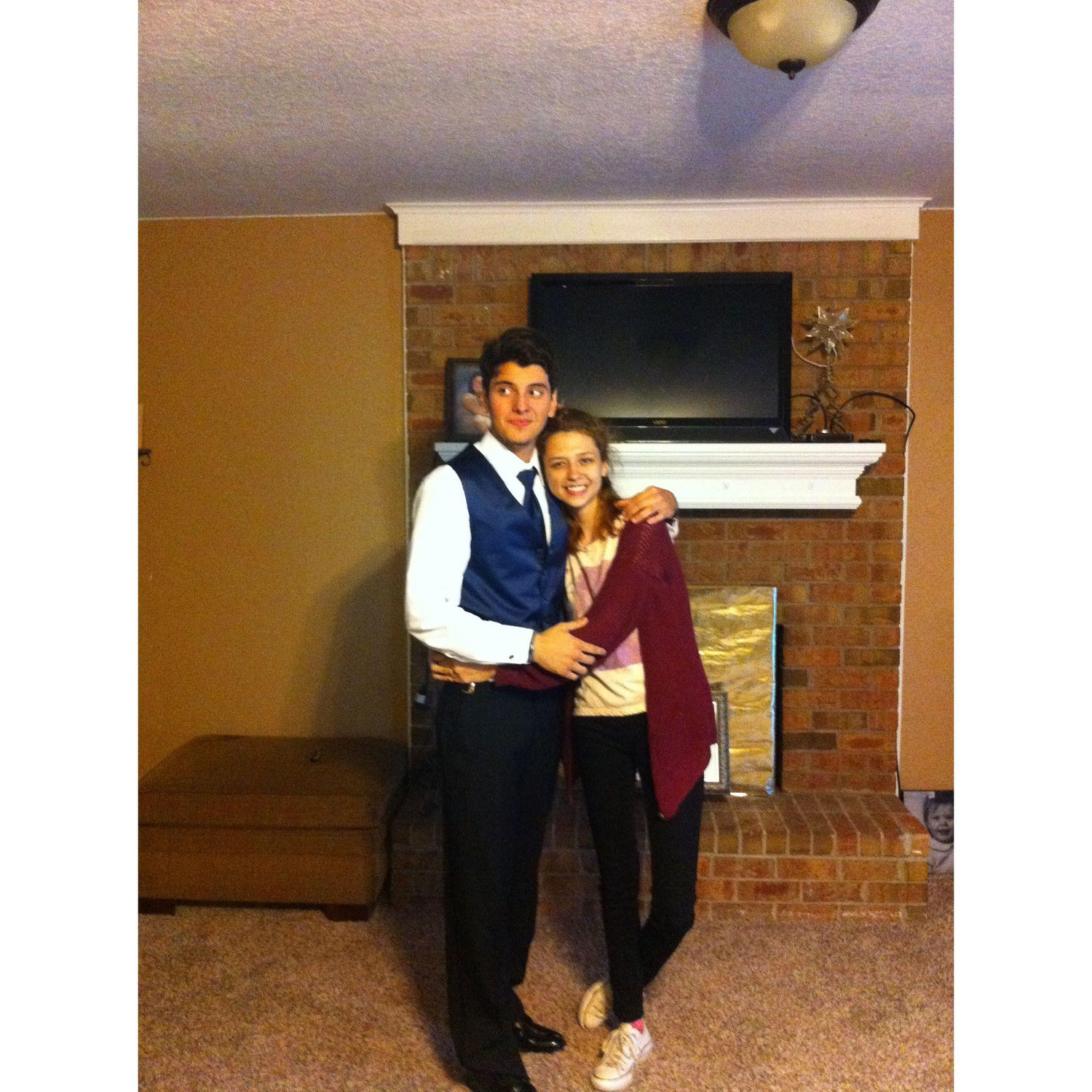 This was when Kaylee helped Brandon get ready to go to prom with an old friend.