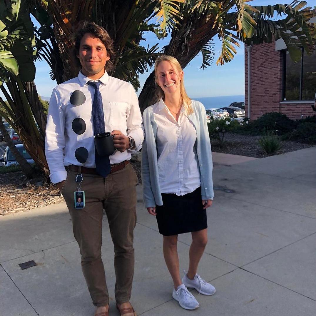 We won the costume competition at work when we dressed up as Jim and Pam from The Office.