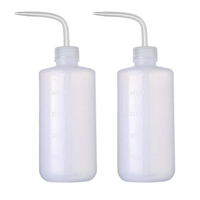 Tattoo Wash Bottle - Yuelong 2Pcs 500ml Safety Wash Bottle Watering Tools,Economy Plastic Squeeze Bottle for Medical Label Tattoo Supplies(500ml / 16oz / 1 Bottle)