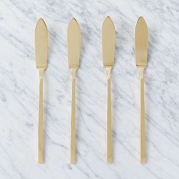 West Elm Gold Cheese Spreaders