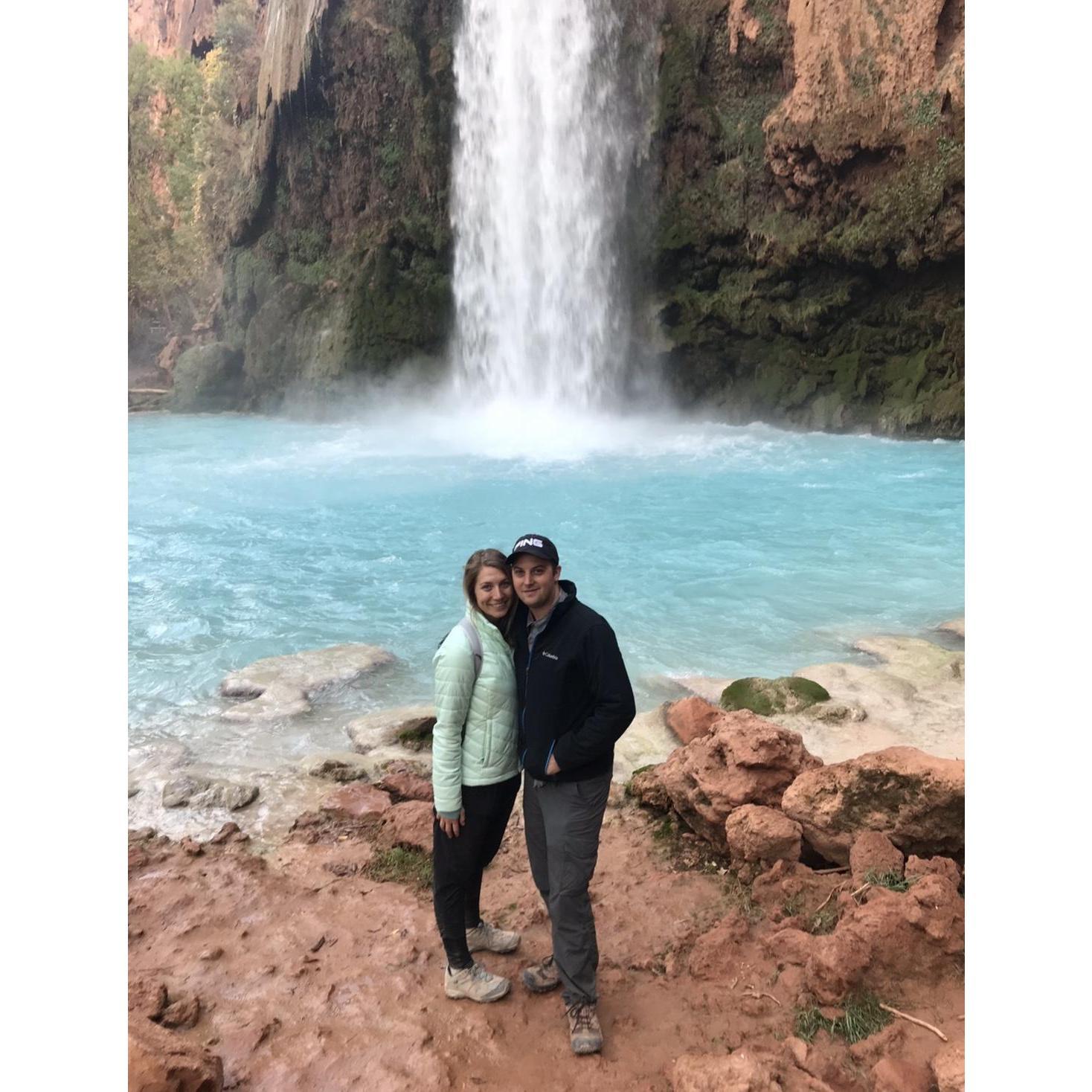 Mooney Falls inside the Grand Canyon