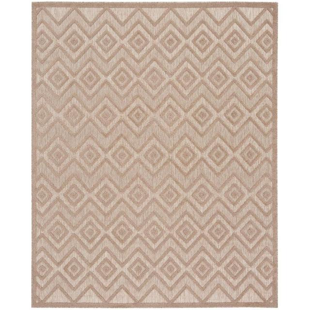 Nourison Versatile Indoor/Outdoor Natural Beige 8' x 10' Area Rug, Easy Cleaning, Non Shedding, Bed Room, Living Room, Dining Room, Deck, Backyard, Patio, High Traffic Area (8x10)
