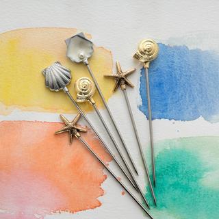 Shell Cocktail Pick, Set of 6