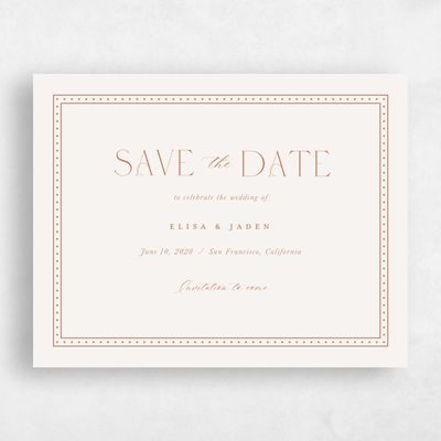Light Oatmeal, Beige Wedding Save the Date - Calidore Landscape