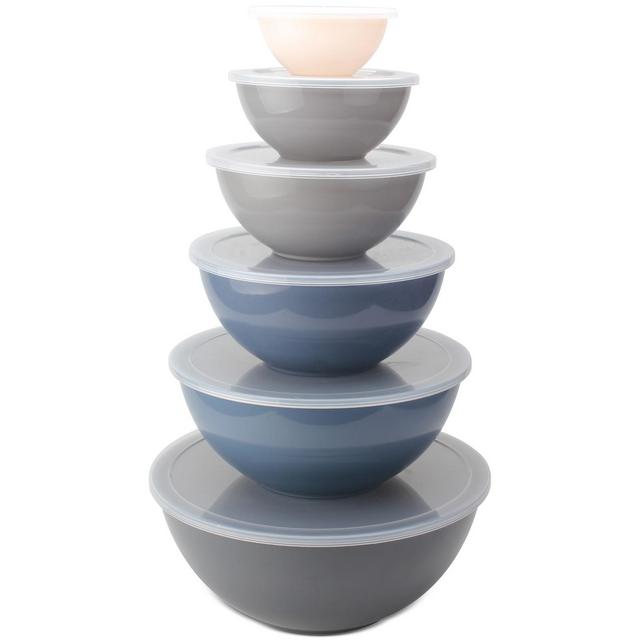 Enchante Cook With Color 12-Pc. Mixing Bowl Set with Lids