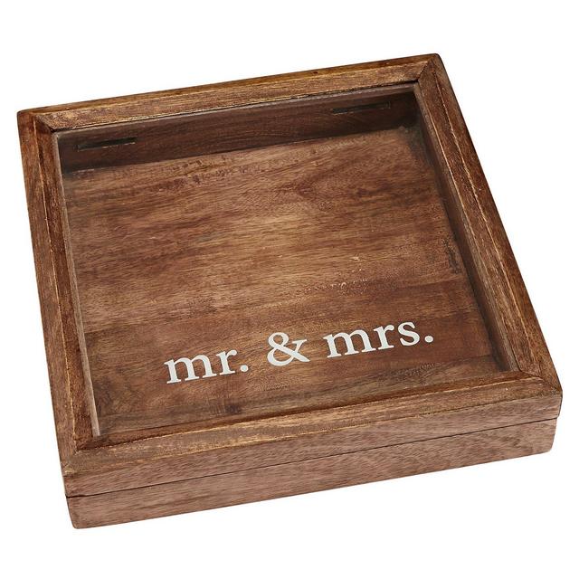 Mud PieWedding Collection Mr. & Mrs. Mango Wood Keepsake Shadow Box