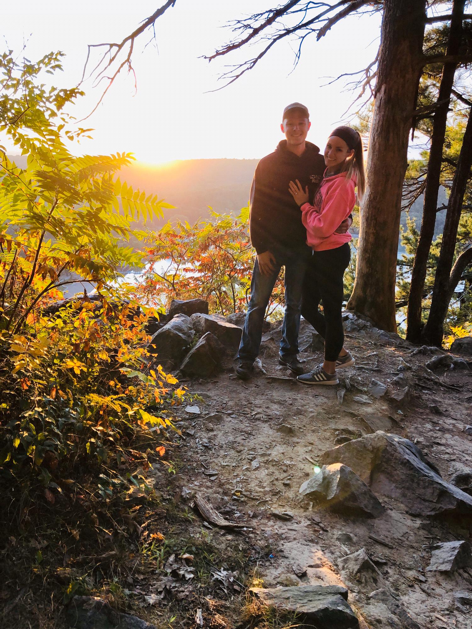 He proposed in the same place we had our first "date", at Devils Lake.