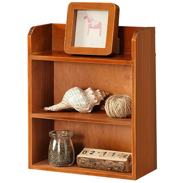 Jotsport 3 Tier Vintage Display Shelf Freestanding & Wall Hanging Decorative Wooden Shadow Box Crystals, Stone, Essential Oils Storage Holder