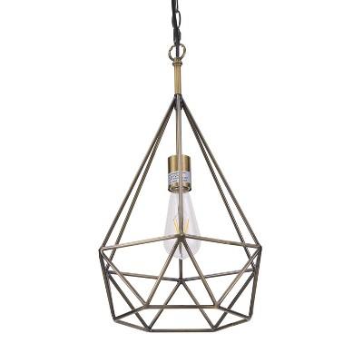 Black Geometric Pendant Lamp Golden Bronze (Lamp Only) - Aiden Lane