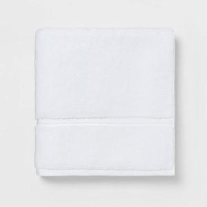 Spa Plush Bath Towel White - Threshold™: Heavyweight Cotton, Terry Construction, OEKO-TEX Certified
