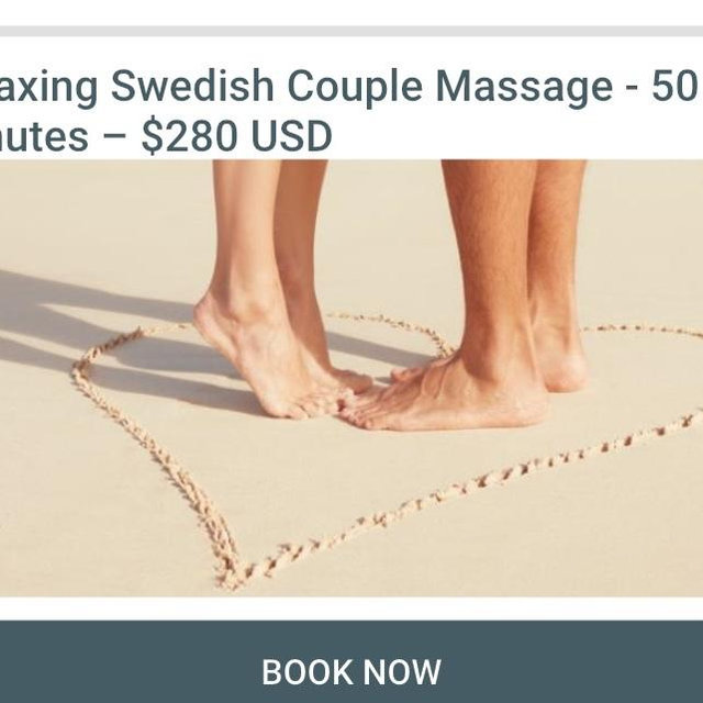 Honeymoon couples massage