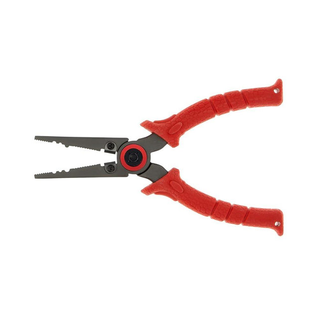 BUBBA 6.5" Stainless Steel Pliers with Non-Slip Handle, Spring Loaded with Crimping Tools and Anvil Cutters Lanyard Hole and Sheath
