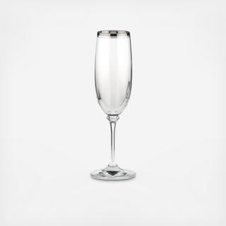 Stephanie Platinum Champagne Flute