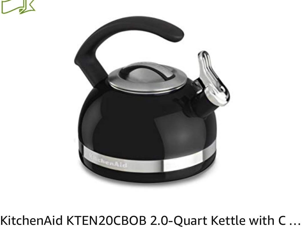 KitchenAid KTEN20CBOB 2.0-Quart Kettle with C Handle and Trim Band - Onyx Black