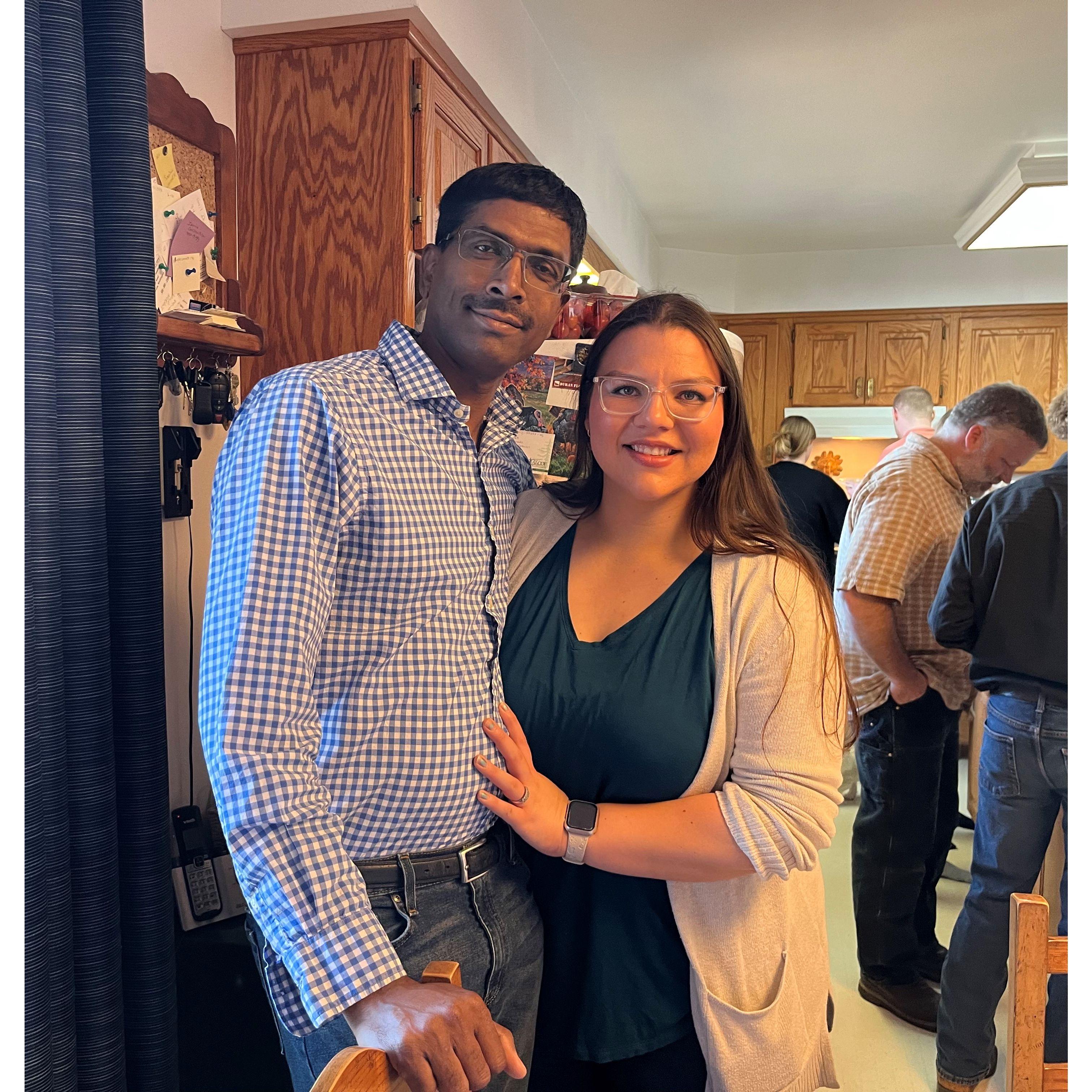 The first Thanksgiving with both families.