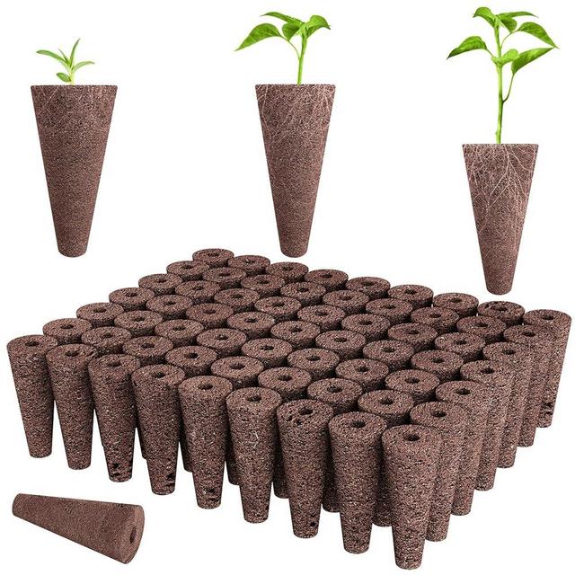 Tigvio 50pcs Seed Pods Kit for Aerogarden, 50 Grow Sponges, Hydroponics Garden Accessories for Starting System Compatible with Hydroponics Supplies from All Brands