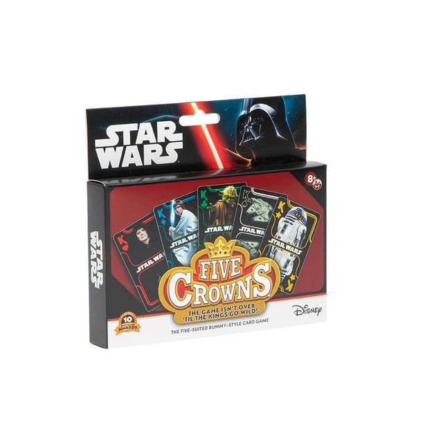 Five Crowns Card Games Star Wars – Family Games Night - Card Games for Families - Multi-Player - Star Wars Toys - Travel Games - Playing Cards - Family Activities