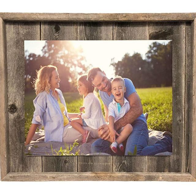 BarnwoodUSA Rustic Wall Decor Picture Frame, Farmhouse Barnwood, Home Decoration (11” x 14”)