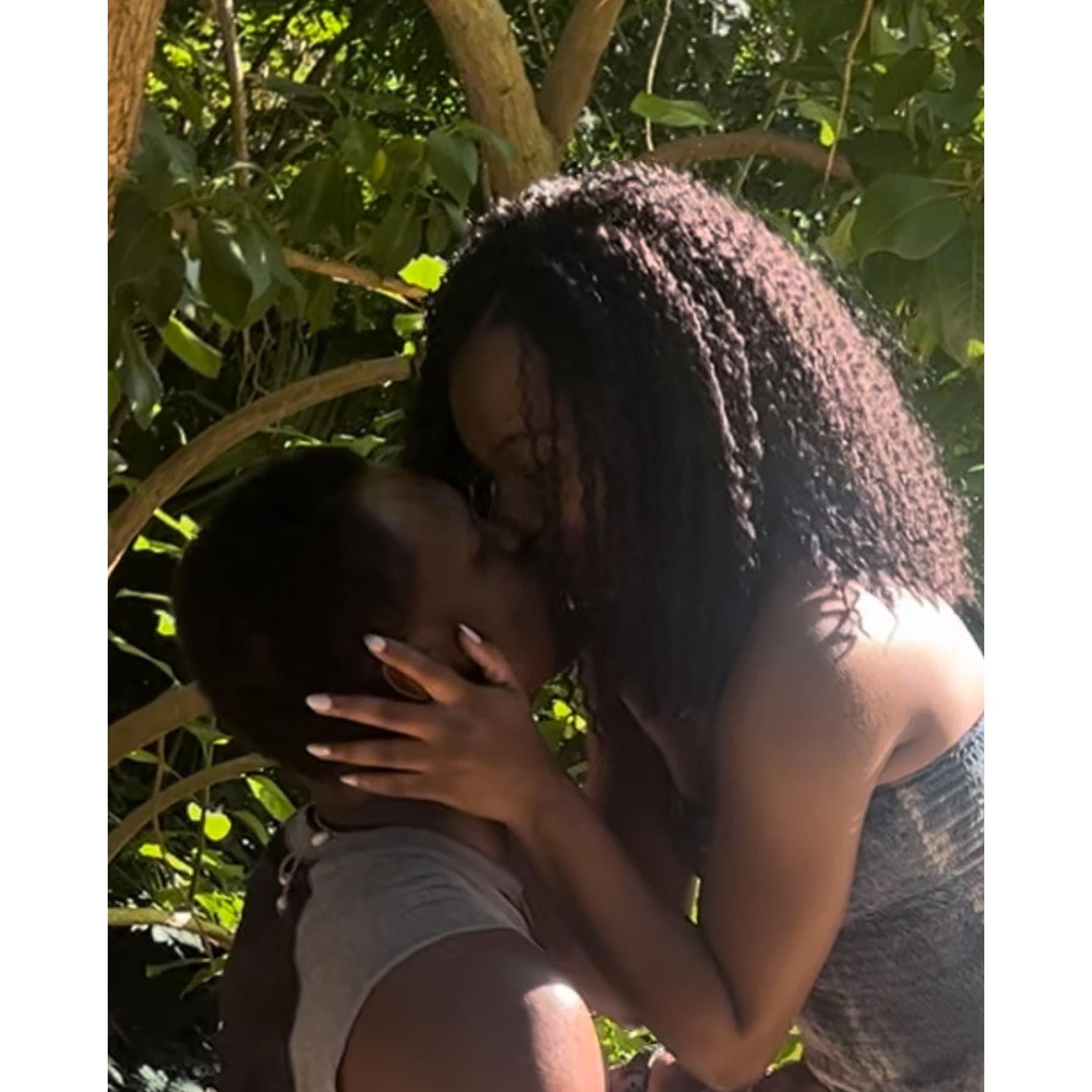 Kissed him before the ring was even on. lol.