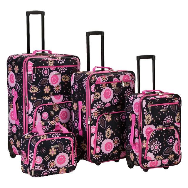 Rockland Nairobi 4pc Expandable Luggage Set - Pucci