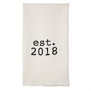 Est. 2018 Wedding Printed Hand Towel