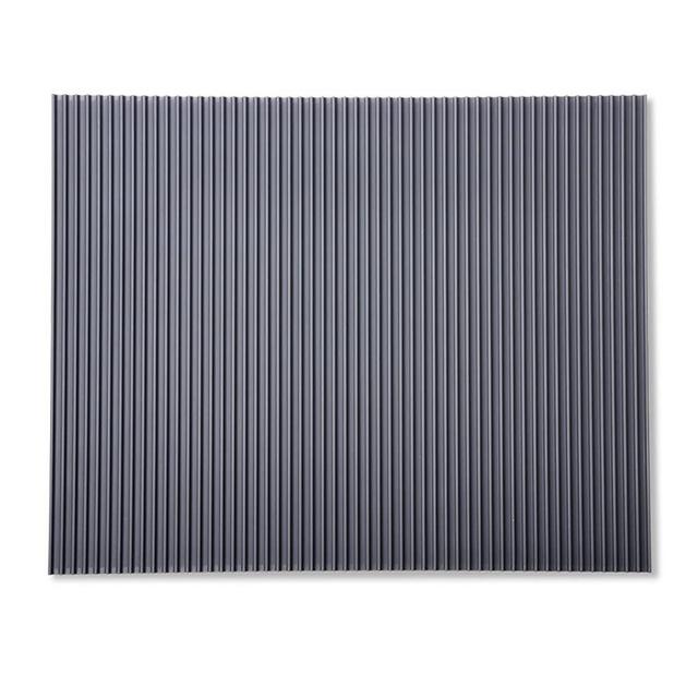 Miusco Large Silicone Dish Drying Kitchen Mat, Grey 20" x 16", Fast Drying, Non-slip, Heat Resistant, Dishwasher Safe, for Bar, Countertops, Trivet, Sink