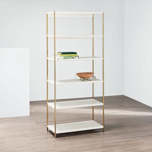 Zane Wide Bookshelf - White