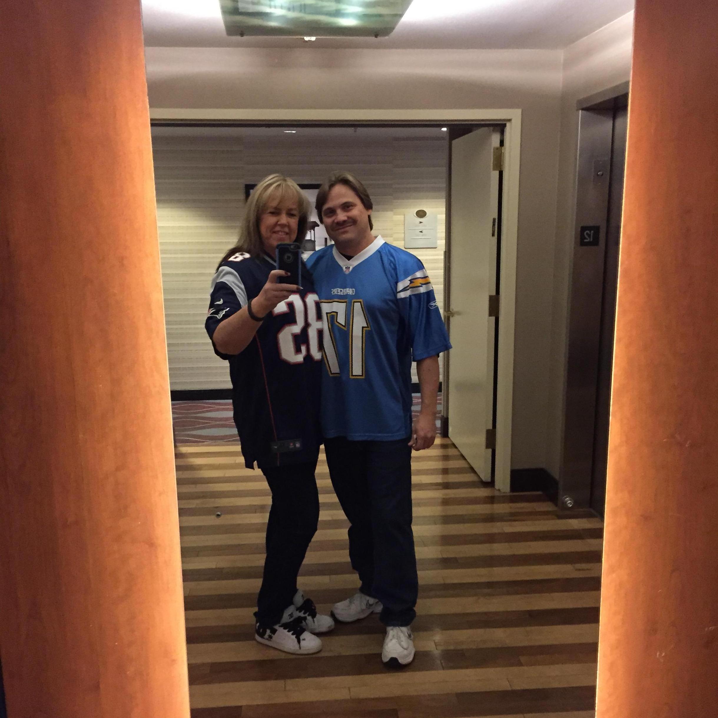 Love our football.  Go PATS and CHARGERS!!!