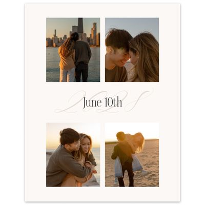Beige Wedding Digital Save the Date - Palenque Multiphoto