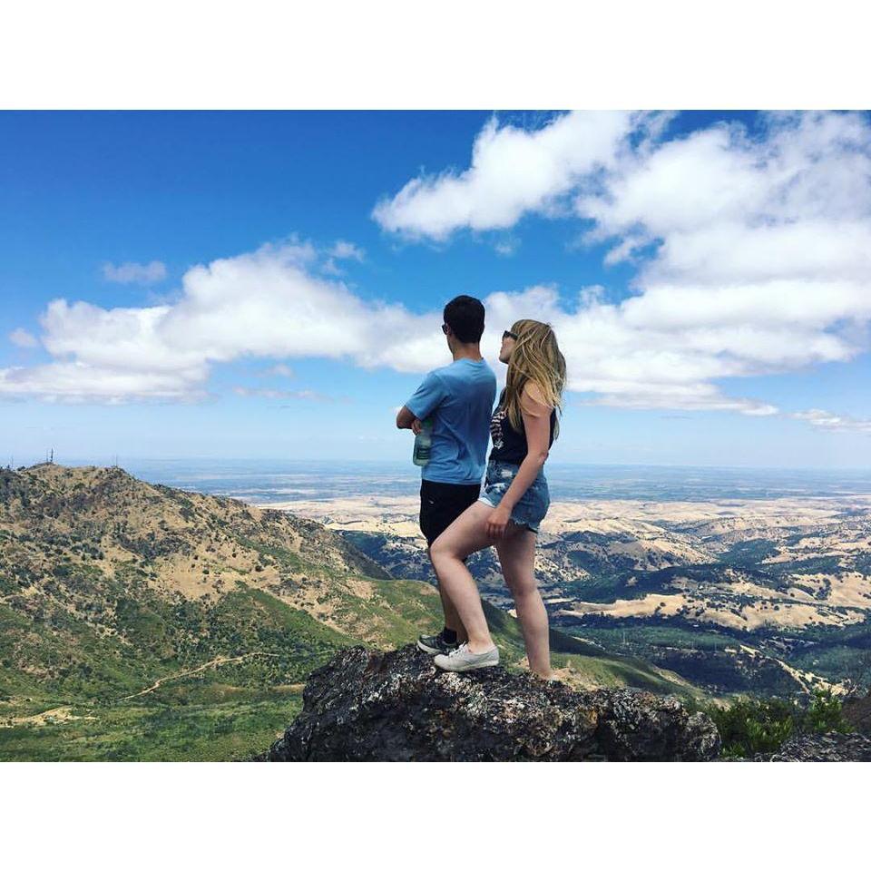 Our first photo together at the top of Mt. Diablo