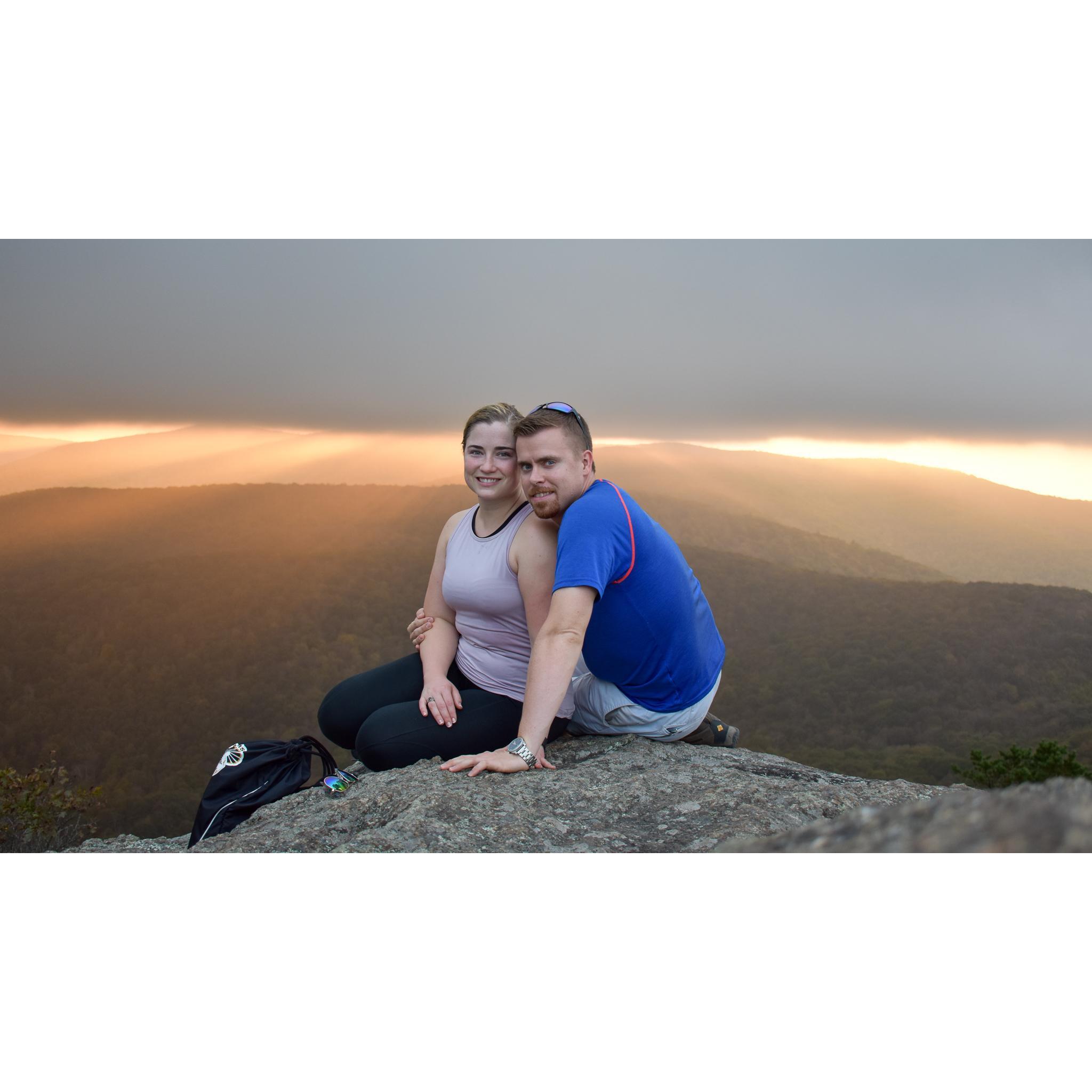 Spy Rock hike, just after Stephanie and Frank's wedding in October 2018