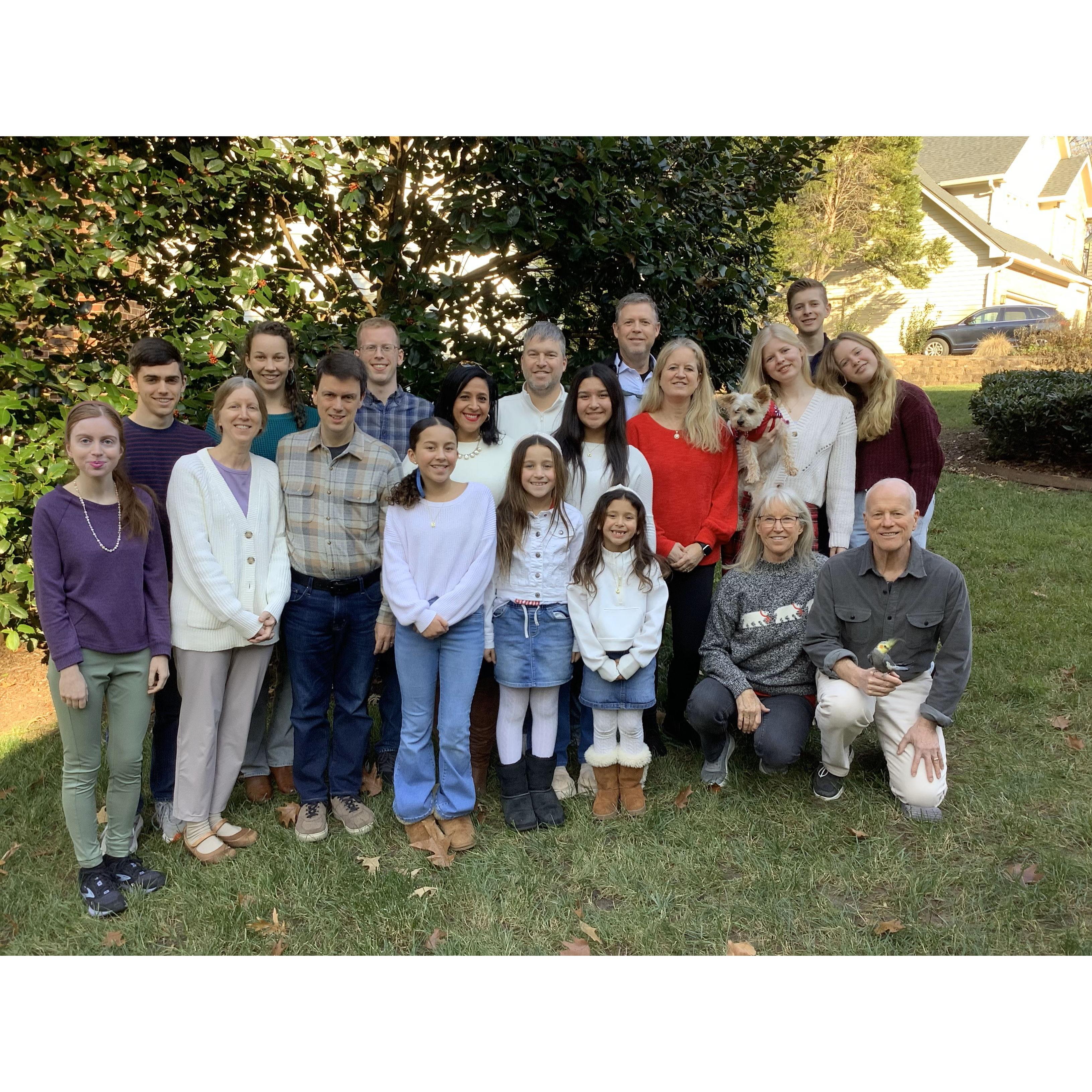 Josiah's extended family at Christmas