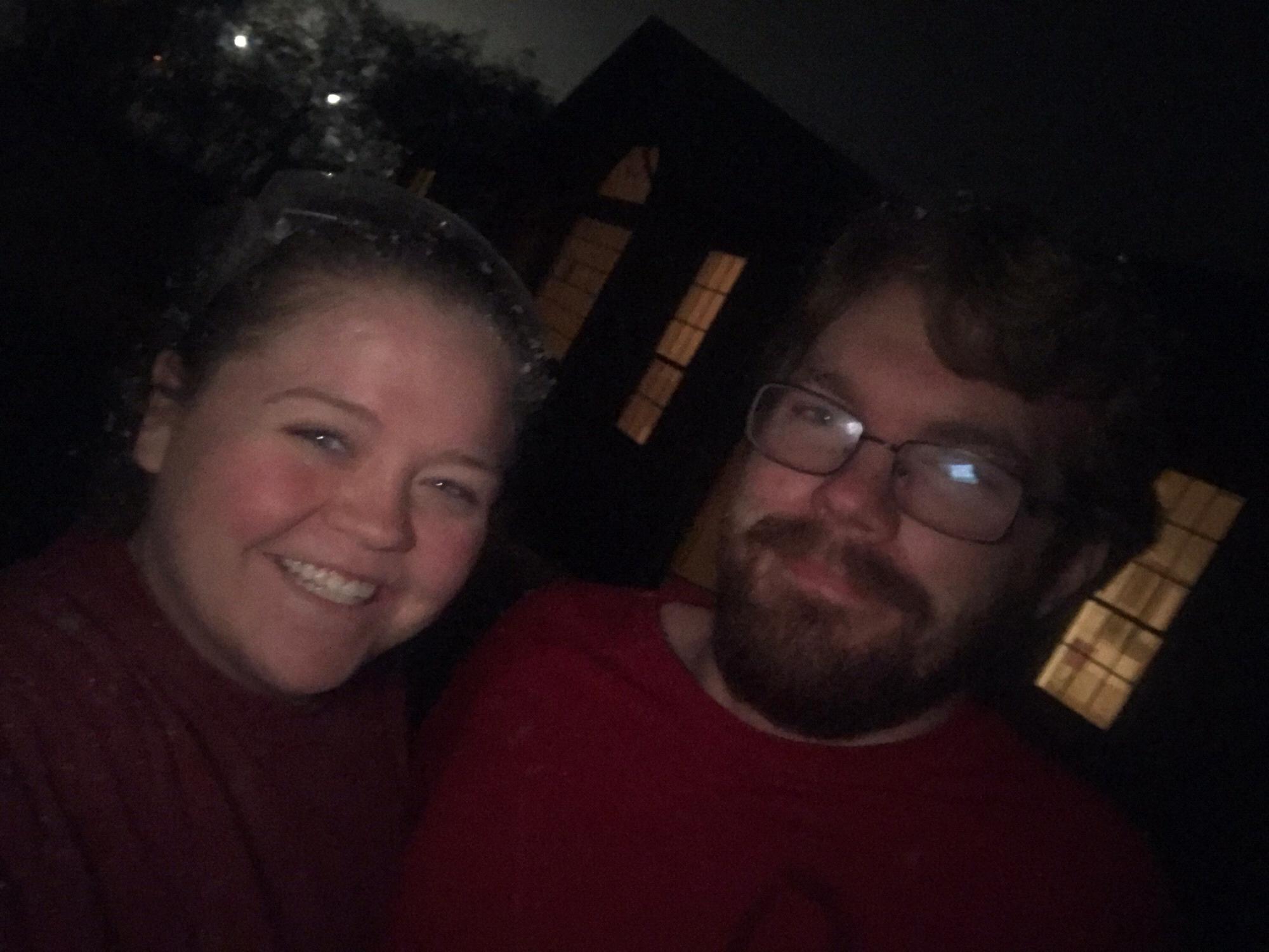 First snow at the new house