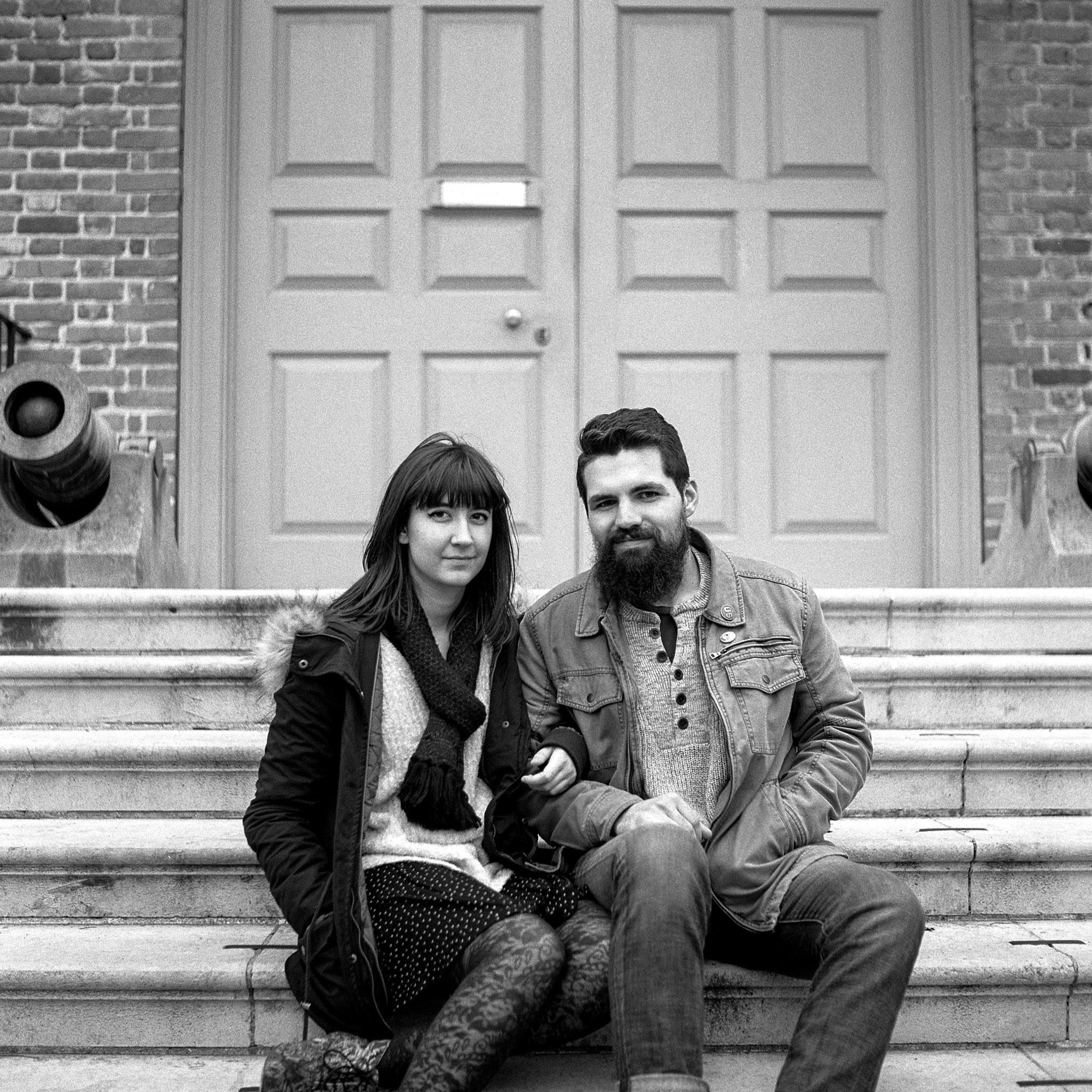 this was one of the first pictures of us, taken on a frigid day in Williamsburg