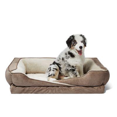 Crisscross Orthopedic Foam Pet bed with Bolster Walls