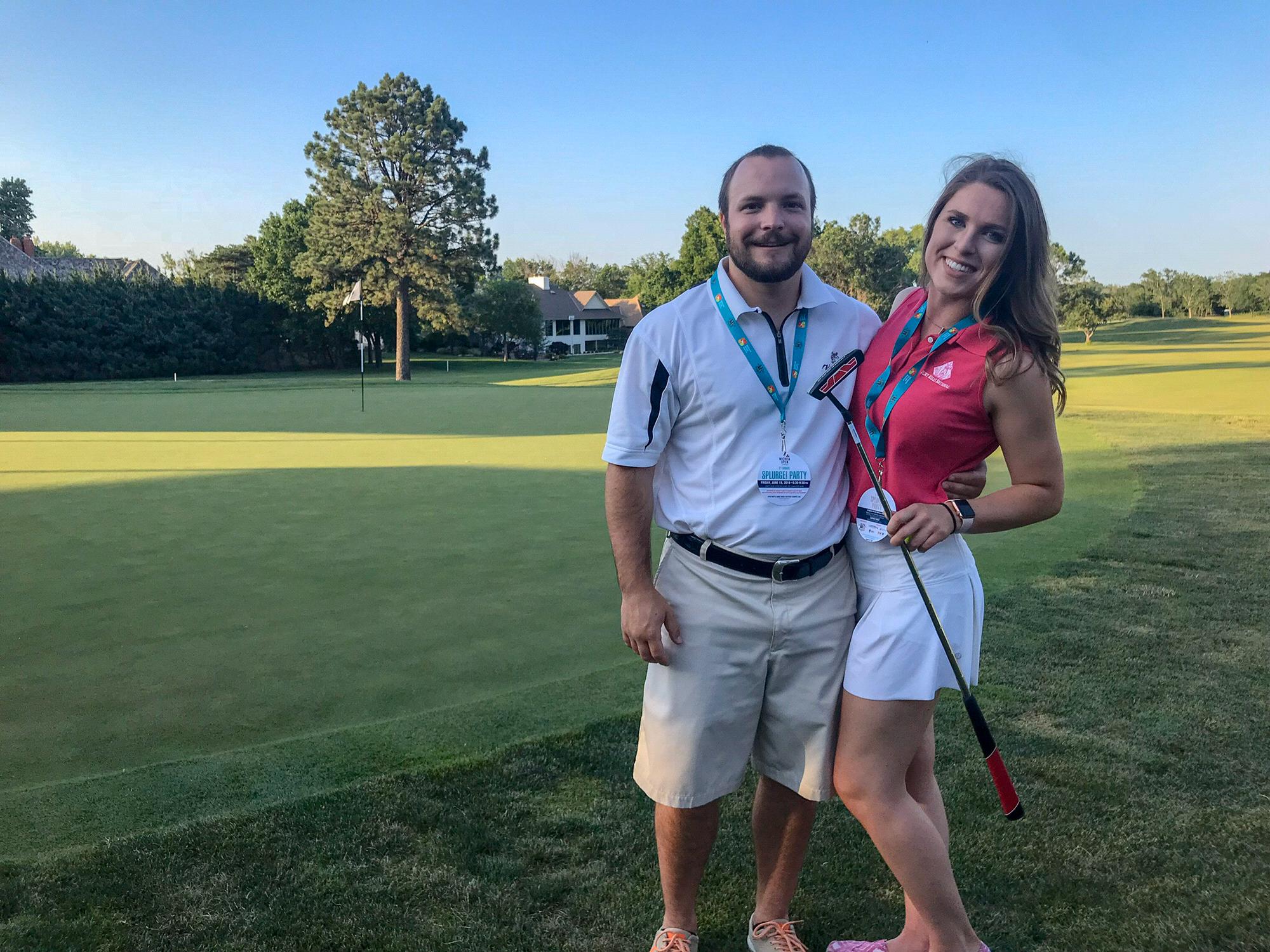 While working for KWCH in Wichita, Katie’s Company was a sponsor for the Wichita Open. As a part of the partnership, Katie participated in a putting contest for the Splurge Magazine party and won!