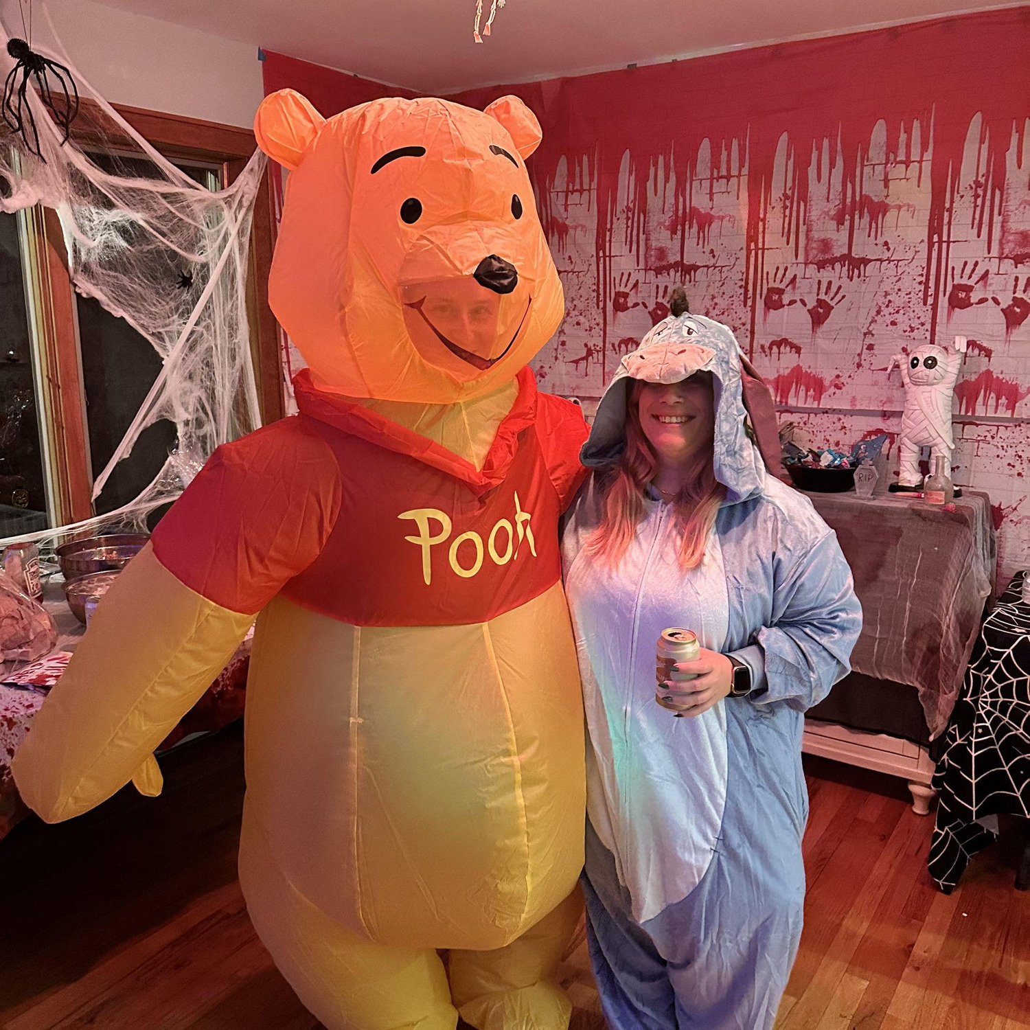 Pooh and Eeyore.
