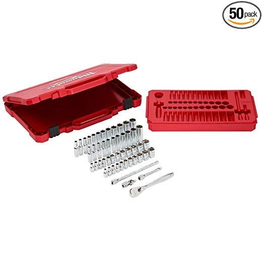 MLW48-22-9004 1/4In RATCHET & Socket Set - SAE & Metric