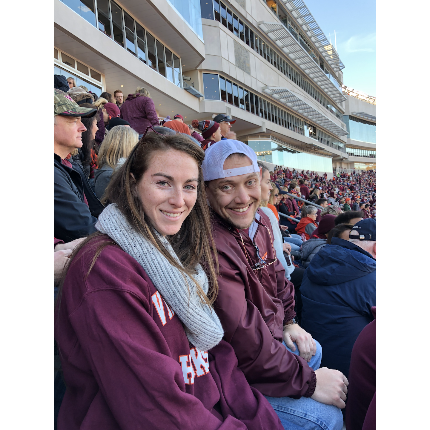 VT vs. Miami game. You can't tell but we froze to death at this game.