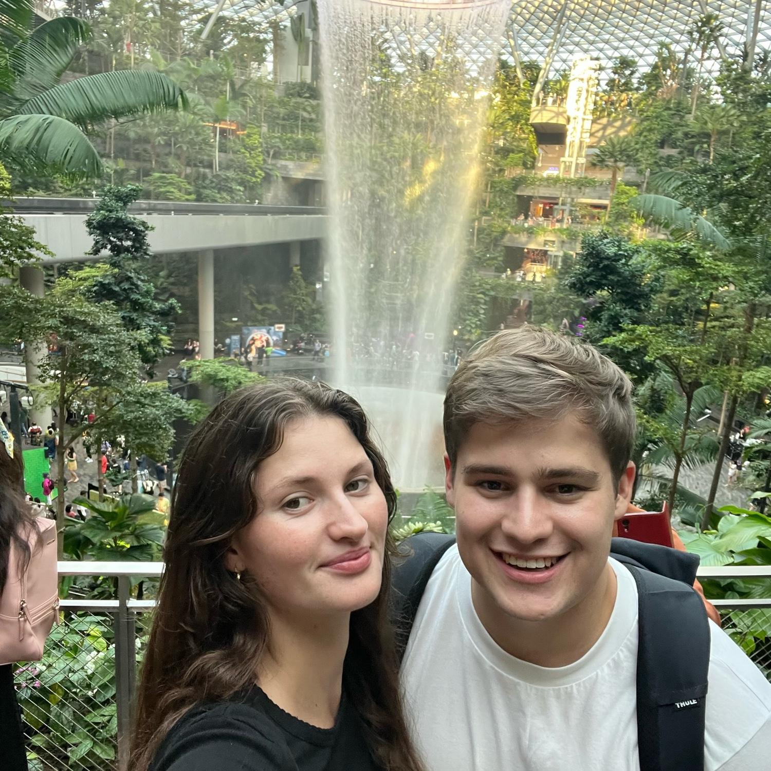 In the Singapore airport getting ready to fly to Vietnam!