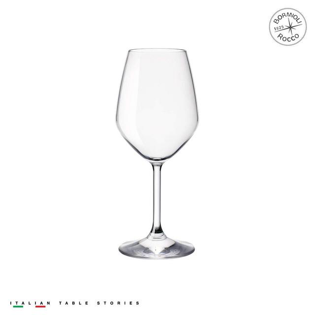 Bormioli Rocco 14.75 oz White Wine Glasses (Set Of 4): Crystal Clear Star Glass, Laser Cut Rim For Wine Tasting, Lead-Free Cups, Elegant Party Drinking Glassware, Dishwasher Safe, Restaurant Quality