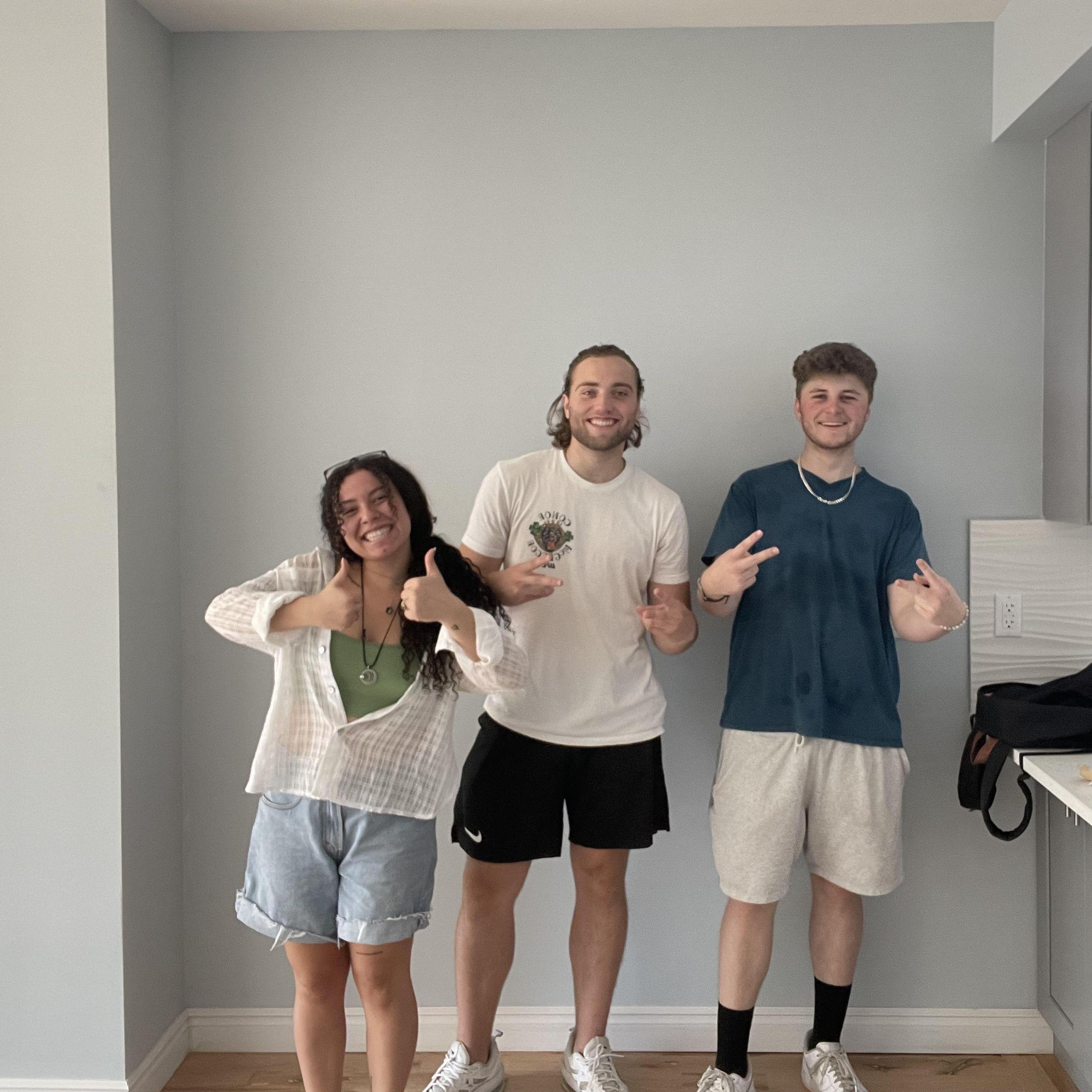 Adam, Gannon and Ava's first apartment