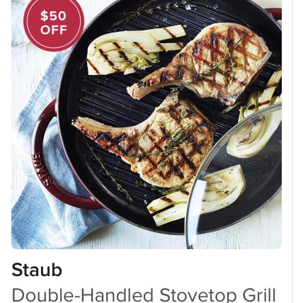 Staub - double handled stovetop grill