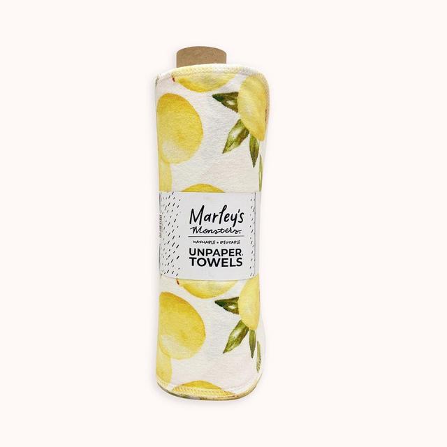 Rolled Unpaper Towels- Vintage Lemons, 24 count