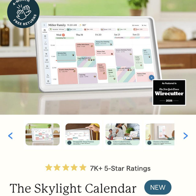Skylight Calendar | The Digital Calendar for Busy Families