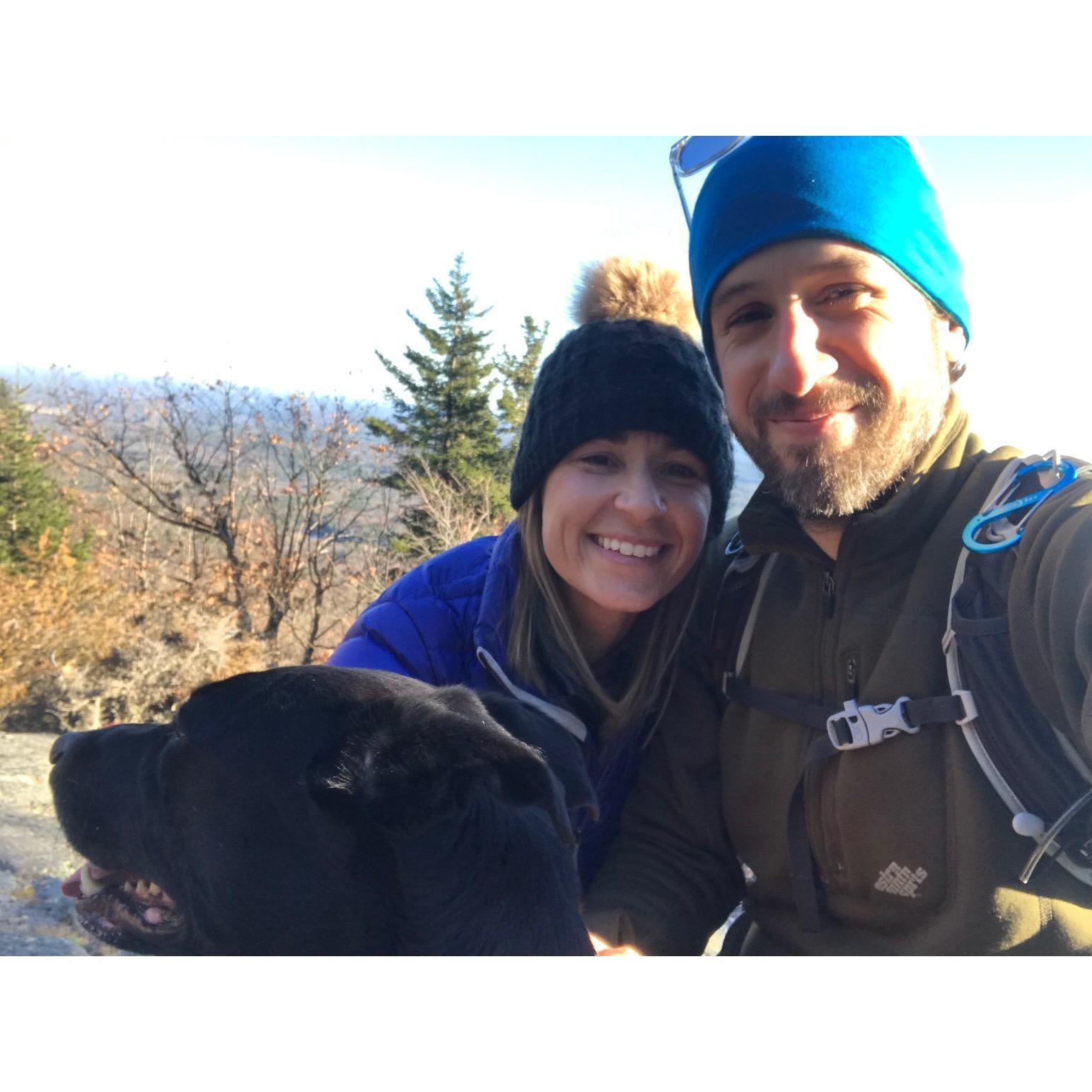 The day we got engaged, while hiking in New Hampshire.