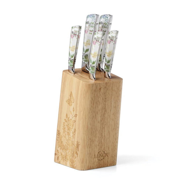 Lenox 898380 Butterfly Meadow Herbs 6-Piece Cutlery Block Set
