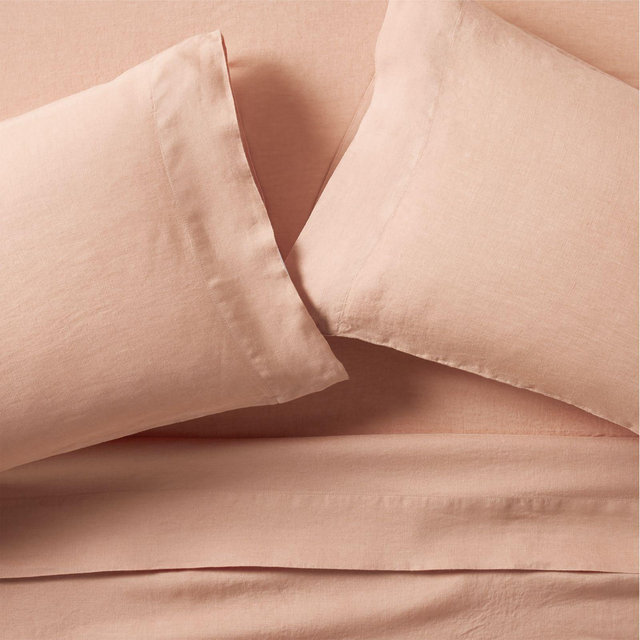 New Natural Hemp Terracotta Queen Bed Sheet Set