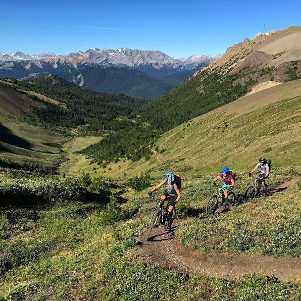 Mountain biking in the remote Chilcotin Wilderness.