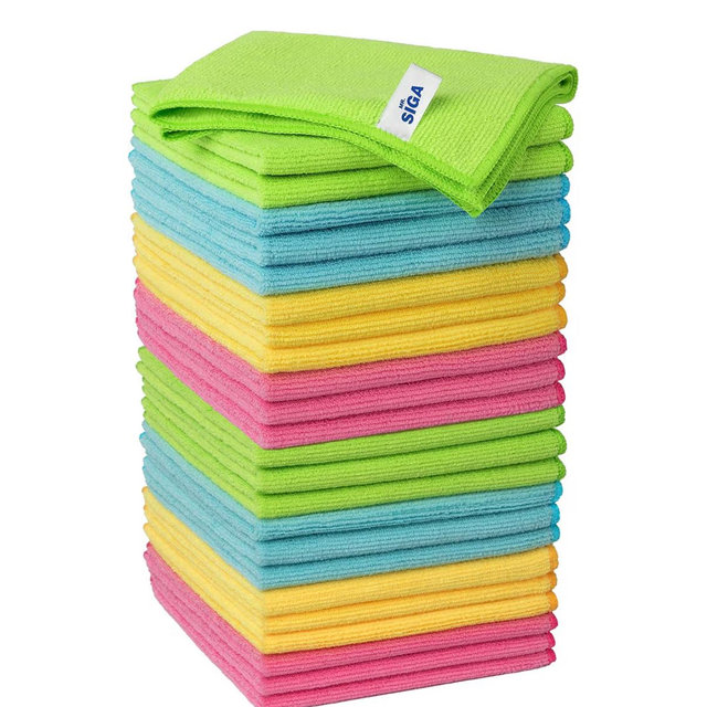 MR.SIGA Microfiber Cleaning Cloth, Pack of 24, Size:12.6" x 12.6"